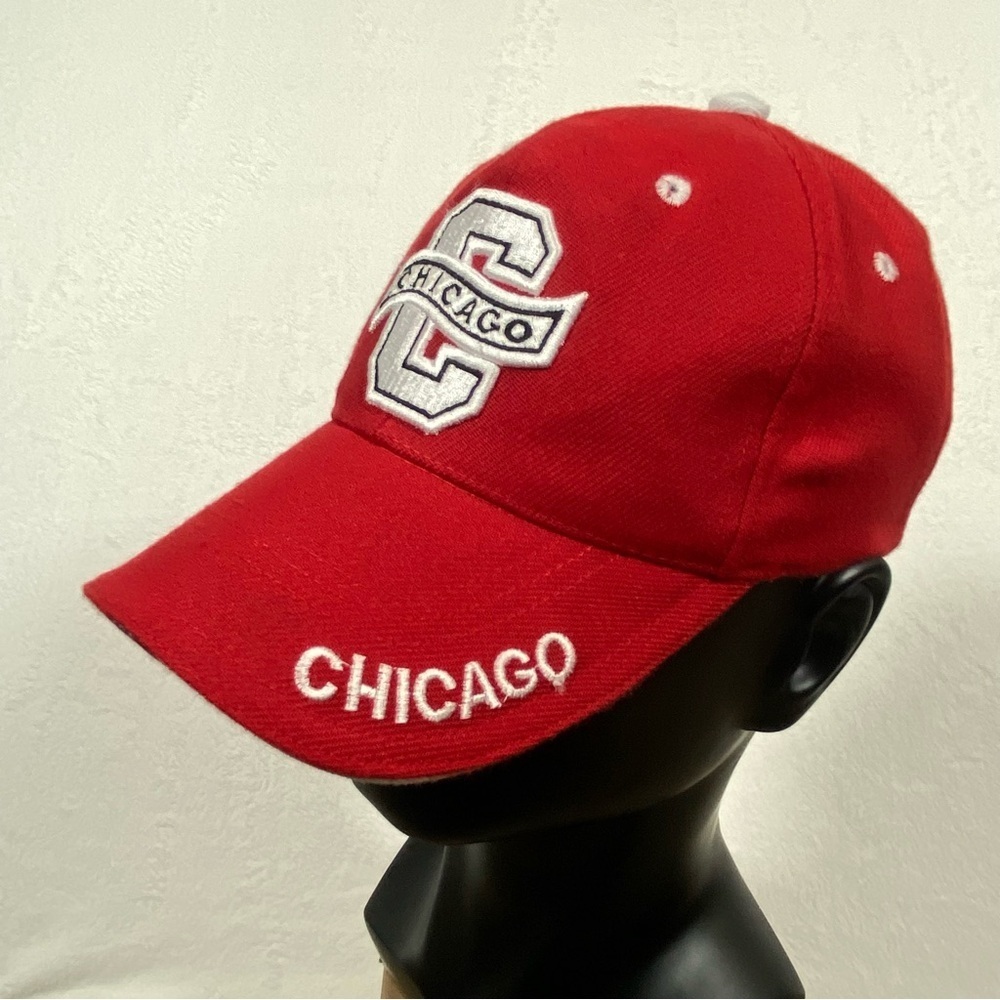 City Of Chicago Baseball Cap Hat Red White One Size Fits All - Picture 3 of 11